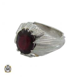 Mineral red sapphire ring-11312 (2) انگشتر یاقوت سرخ معدنی -11312
