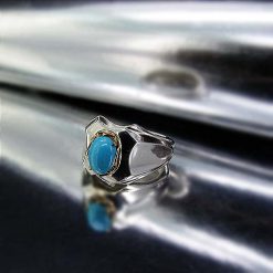Neishabour men's turquoise ring - 11341 انگشتر فیروزه مردانه اصل مردانه - 11341