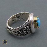 انگشتر فیروزه مردانه نیشابوری کد 11320