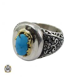 Neyshabouri Turquoise Finger-11320 انگشتر فیروزه نیشابوری اصل مردانه
