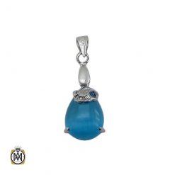 Silver medal with Neon Moonstone2-3485 مدال مون استون نقره آب رادیوم