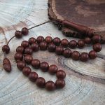 Simple round stitch tasbih-4481-1 تسبیح کوک 33 دانه اصل ساده - 4481