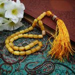 تسبیح بولونی 33 دانه کهربا طبیعی
