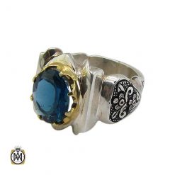 The original blue ring-11314 (2) انگشتر توپاز آبی اصل و نقره