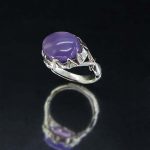 Yemeni blue agate ring1 انگشتر عقیق یمنی کبود 11303