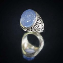 Yemeni linear agate ring-11306 انگشتر عقیق یمن اصل هفت شرف ضابطی