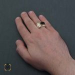 انگشتر تورمالین با نقره دست ساز کد 11331