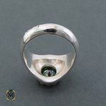 انگشتر دست ساز ساده نقره موزانایت - 11339