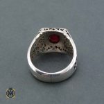 انگشتر یاقوت سرخ مردانه - 4 انگشتر یاقوت مردانه قرمز 11338