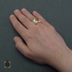 انگشتر دست ساز یاقوت طبیعی زرد