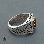 انگشتر یاقوت قرمز مردانه - 3 انگشتر سرخ یاقوت مردانه دست ساز