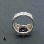 انگشتر یاقوت مردانه کبود-4 انگشتر دست ساز مردانه یاقوت کبود معدنی