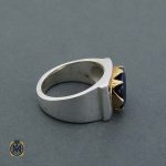 انگشتر یاقوت کبود مردانه-3 انگشتر مردانه یاقوت کبود اصلی کد 11334