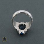 انگشتر مردانه توپاز آبی کد 11324