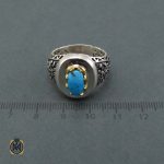 انگشتر فیروزه ایرانی مردانه دست ساز