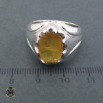 انگشتر زرد معدنی یاقوت مردانه