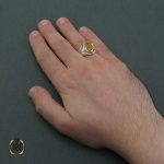 انگشتر مردانه دست ساز یاقوت زرد معدنی