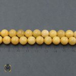 تسبیح زرد کهربا معدنی گرد