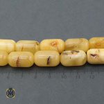 تسبیح درشت کهربا اصلی-5 تسبیح استوانه ای کهربا لهستانی