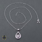 نیم ست ظریف طرح اشک3 نیم ست ظریف نقره 4421