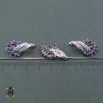 نیم ست پر نگین نقره5 نیم ست پرنگین نقره 7418