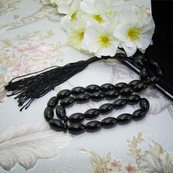 Black stone tasbih-1 تسبیح سنگی سیاه 33 دانه