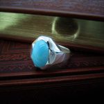 انگشتر فیروزه نیشابوری مردانه اصل کد 11311