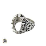 رکاب تک انگشتر مردانه نقره کد 11346