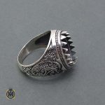 ring without stones - 2 - 11347 رکاب انگشتر نقره مردانه کد 11347