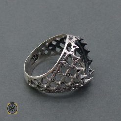 ring without stones - 2 - 11353 رکاب تک مردانه دور چنگ شبکه ای