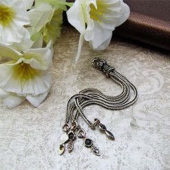 tasbih karkush silver - 1 منگوله (کرکوش) نقره چهار رشته ای کد 4496