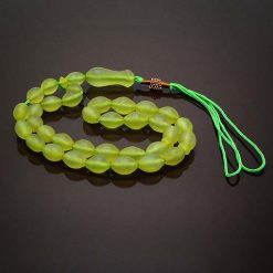 tasbih shah maghsoud yellow-1 تسبیح شاه مقصود زرد رنگ 33 دانه