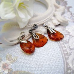 Amber Medal (2 مدال کهربا بولونی اصل شفاف (روسی) اصل