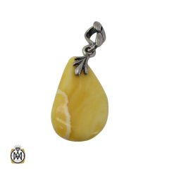 Amber Medal (2) مدال کهربا بولونی اصل زرد رنگ طبیعی