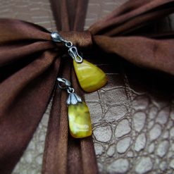 Amber Medal مدال کهربا اصل بولونی زرد کد 3500