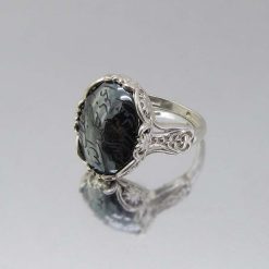 Hematite ring - 1 انگشتر حدید اصل صینی هفت جلاله