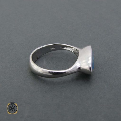 انگشتر اصل توپاز آبی زنانه کد 2504