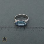 انگشتر اصل آبی زنانه توپاز