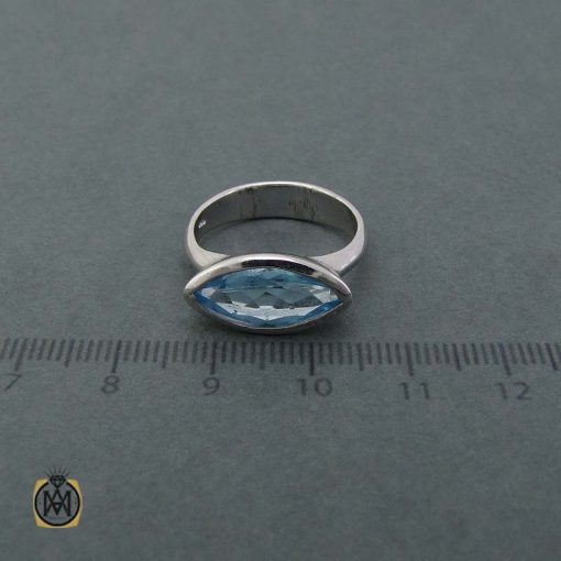 انگشتر اصل آبی زنانه توپاز