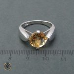 انگشتر اصل سیترین طلایی زنانه