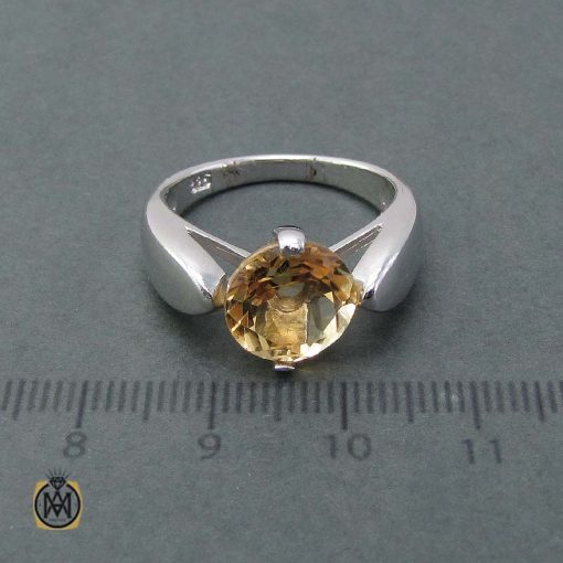 انگشتر اصل سیترین طلایی زنانه