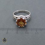 انگشتر سیترین گرد زنانه - 5 انگشتر اصل طلایی رنگ سیترین