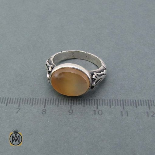 انگشتر عقیق یمن مردانه شرف شمس - 5 انگشتر شرف شمس اصل عقیق کد 11359