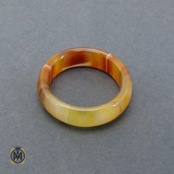 حلقه عقیق زرد - 3 - 2514 انگشتر سنگی عقیق زرد اصل حلقه ای
