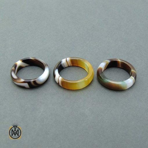 انگشتر سنگی عقیق اصل سلیمانی تمام حلقه