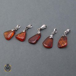 مدال کهربا روسی - 3 - 3502 مدال کهربا اصل ظریف روسی قهوه ای